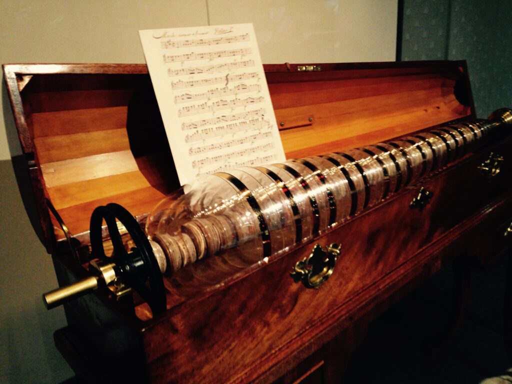 Glass Armonica reproduction at the Benjamin Franklin House Philadelphia, Pennsylvania