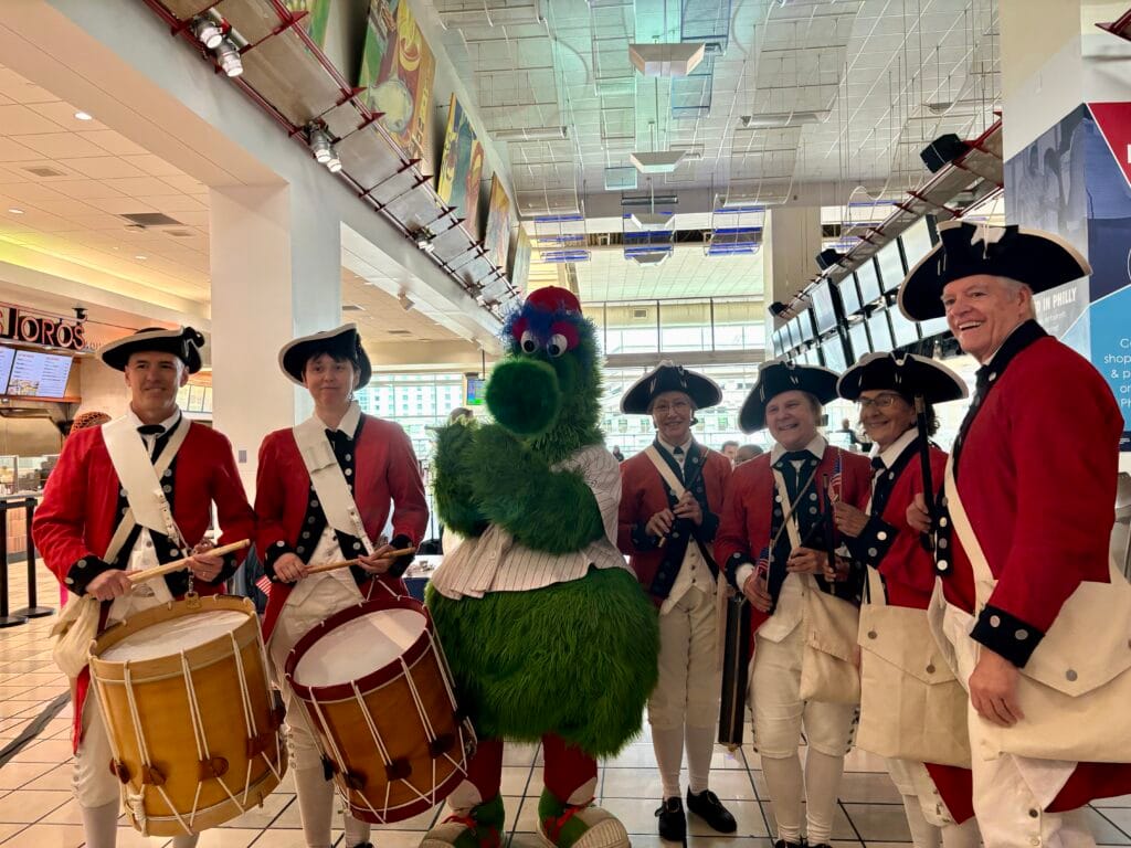 Philly Fife and Drum and and Philly Fanatic at PHL